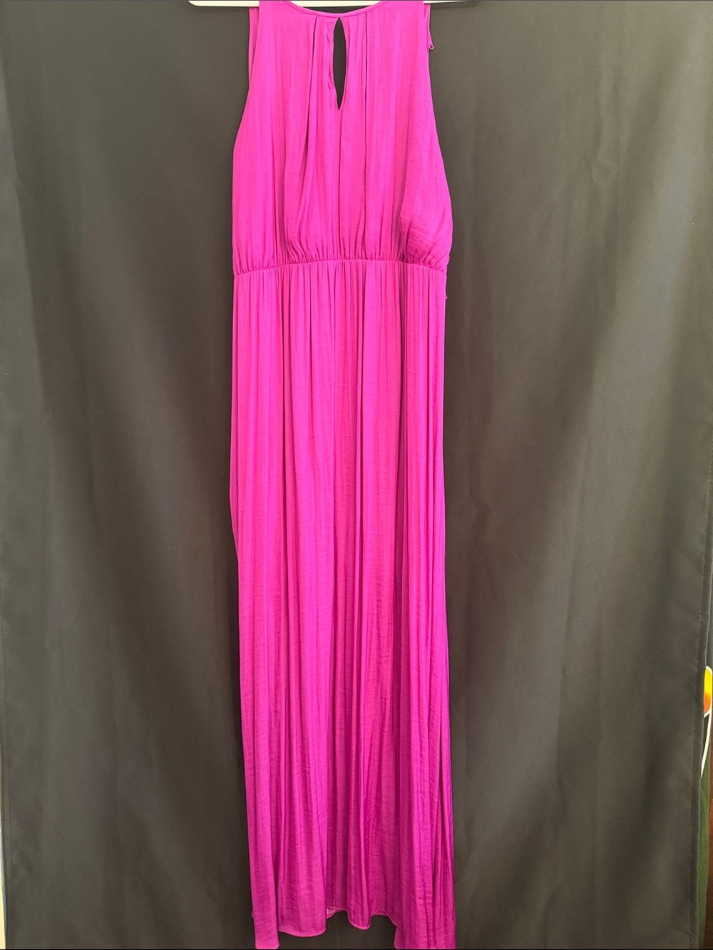 Jennifer Lopez Fuschia Halter Maxi Dress Size M